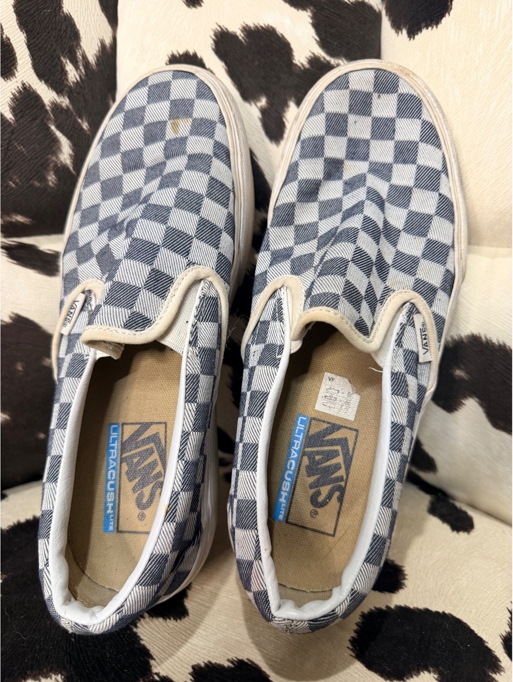 Vans Classic Slip-On Checkerboard Shoes Size 6.5 men / 8 women